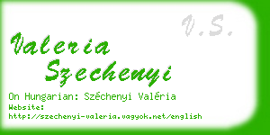 valeria szechenyi business card